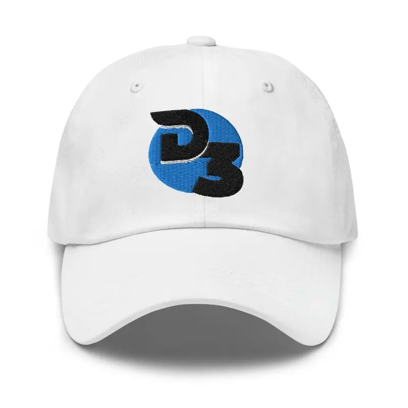 All White D3 Hat